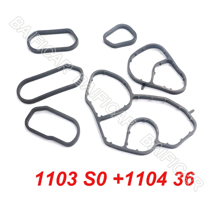Oil Filter Housing Cooler Gasket Kit 1103S0 1103K2 car oil filter car filter For Peugeot 206 207 307 308 Partner Citroen C2 C3 C4 1.4 1.6 HDI