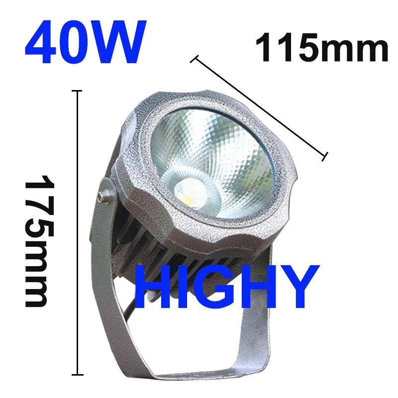 thumbnail image 1 of Lámpara de césped para jardín COB de nuevo estilo, 220 V, 110 V, 24 V, luz LED para exteriores, 20 W, 30 W, 40 W, focos impermeables para paisajes y caminos, 1 of 5
