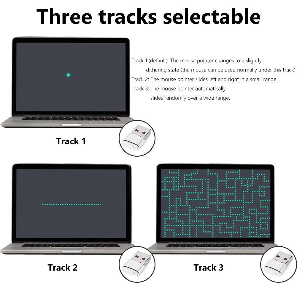 Mini Mouse Mover Plug and Play USB Automatic Mouse Jiggler Mover Keeps Awake Indicator Light Aluminum Alloy Housing for Computer