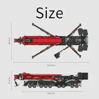 9177pcs 2024 Newest Ubricks Liebherr LTM11200 Mobile Crane Model 1:20 Remote Control MOC Building Blocks Toys Bricks Kit Gifts 6