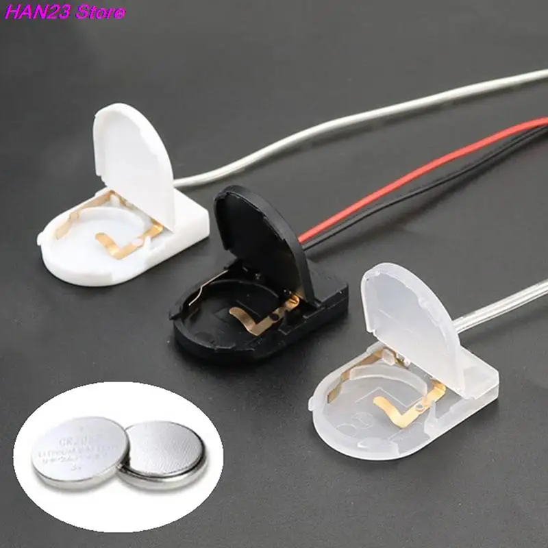 5PCS Single Slot CR2032 CR 2032 Button Coin Cell Battery Holder Case Cover With ON-OFF Switch leads Wire 3V Battery Box battery storage box battery case battery holder battery box