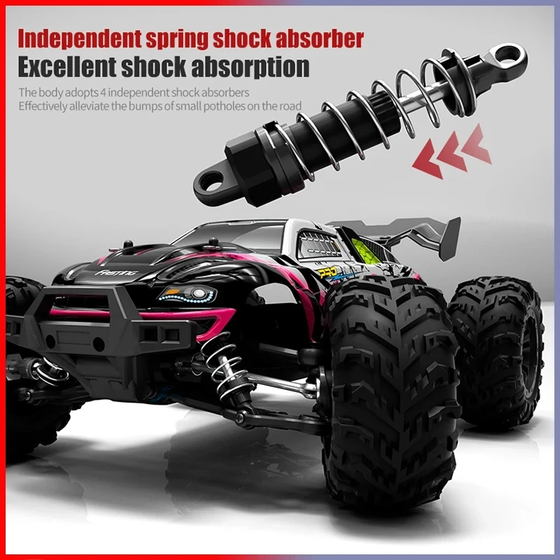 4 Wheel Drive 1:16 50/ 80KM/h Super Brushless RC Car LED 4x4 Off Road Remote Control High Speed Drift Monster Truck Toy Kids 4