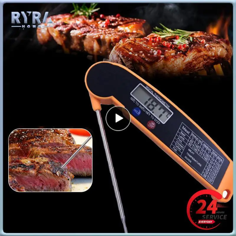 

New Folded Digital Kitchen Thermometer For Meat Water Milk Cooking Food Probe BBQ Electronic Kitchen Oven Thermometer Tools