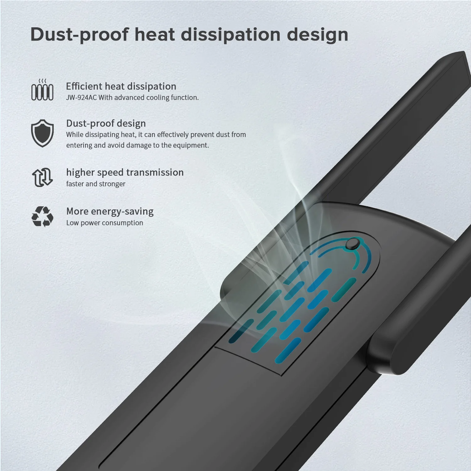 COMFAST-USB Adaptador WiFi, 1300Mbps, Dual Band, Dongle