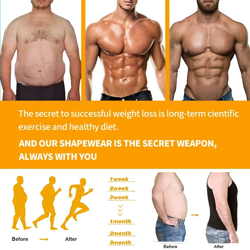 MISSMOLY Mens Body Shaper Slimming Posture Vest Belly Abdomen Corrector Compression Abs Waist Trainer Shaping Fat Burn Corset