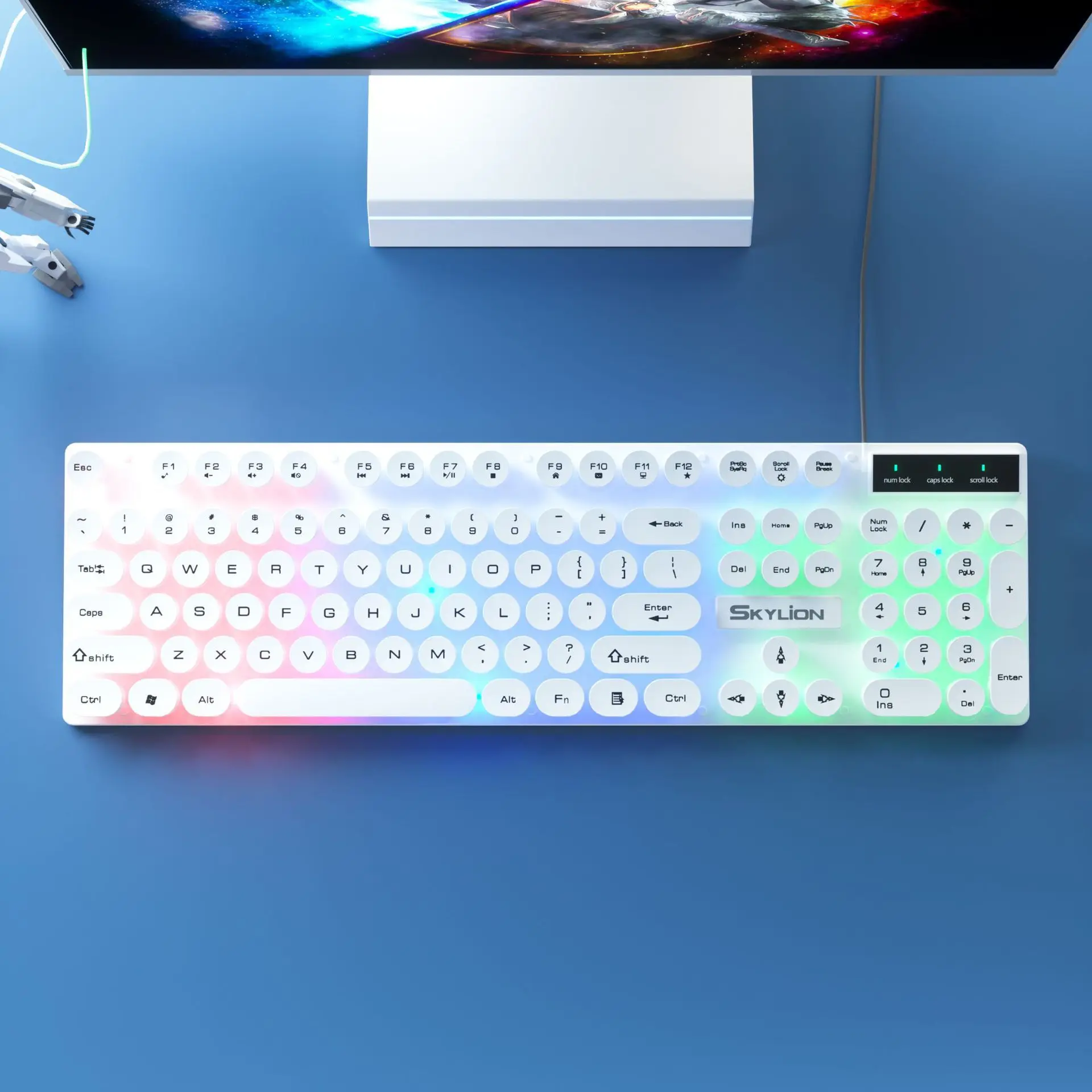 전자 스포츠 키보드 마우스 세트, 유선 펑크 발광 기계식 터치, 치킨 먹는 게임, 데스크탑 노트북, 사무용품