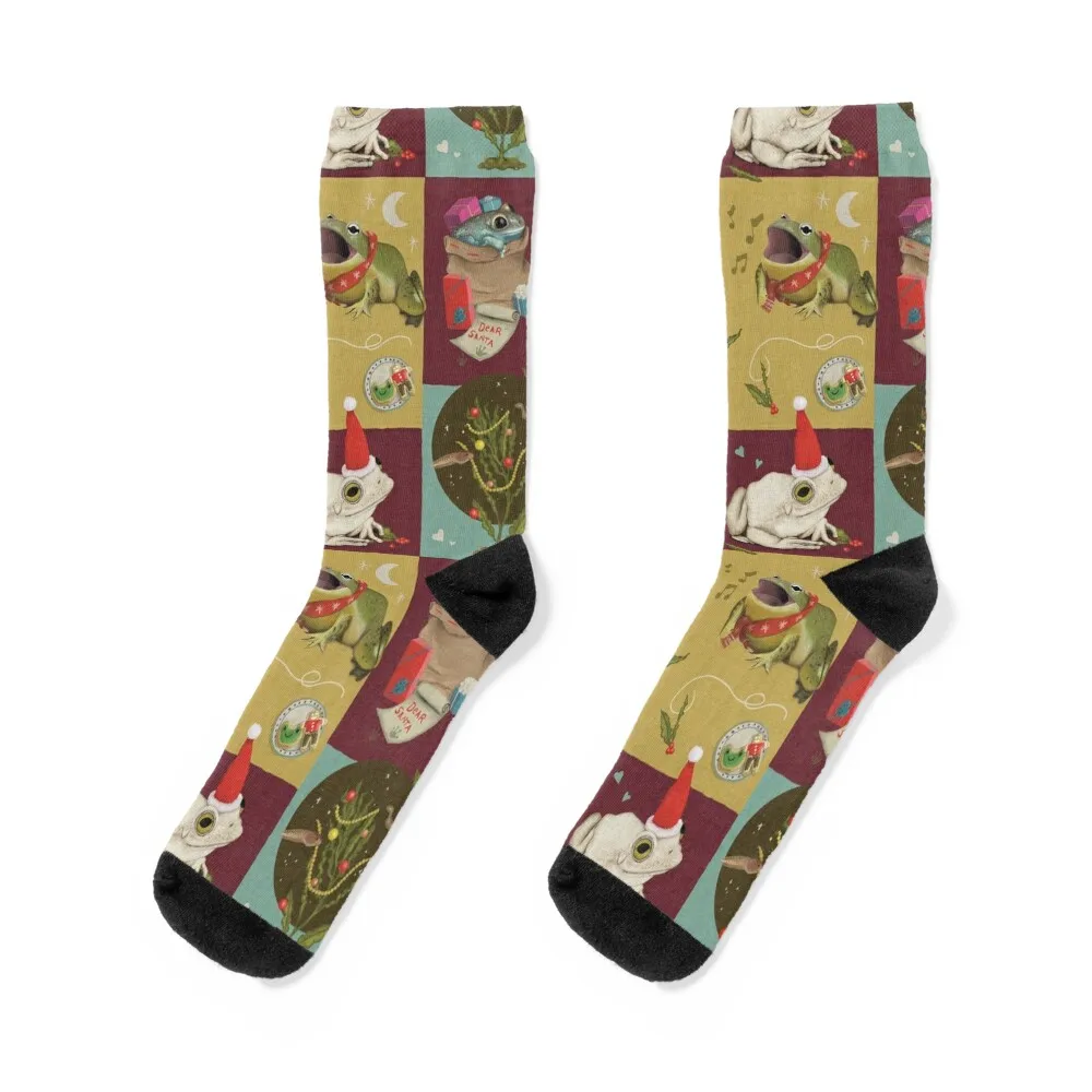 

Christmas Frogs Socks colored christmas gift fashionable gifts Mens Socks Women's