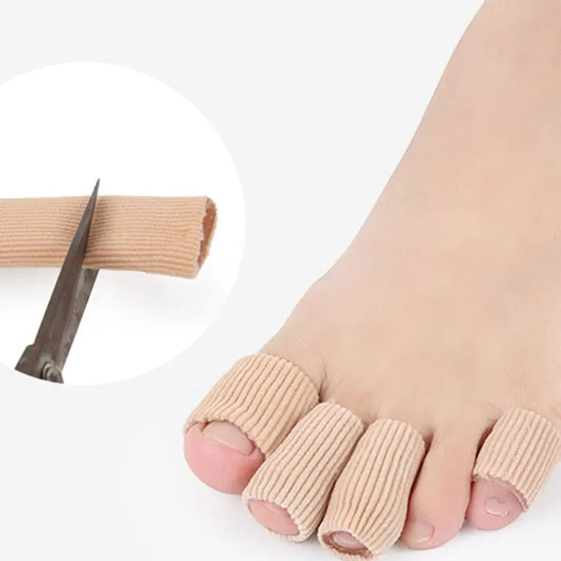 1pcs Toe Separators Fabric Gel Finger Toe Caps Cuttable Spacer Tube 24 Hours Pain Relief Footfinger Protector Foot Care Tool