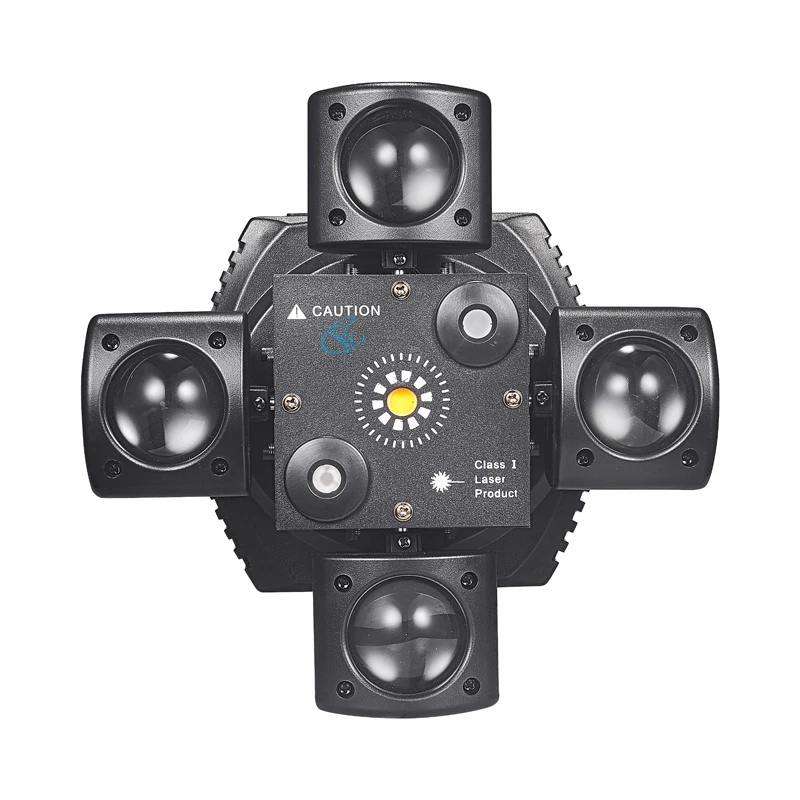 48W Colorful LED Beam Moving Head Light Red&Green Laser White Flash Lights DMX512 Sound Control For DJ Party 3