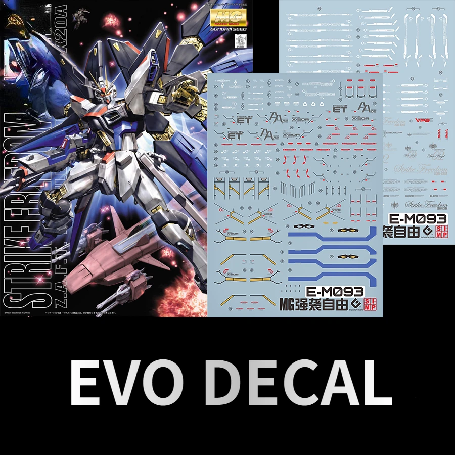 EVO Decal MG93 for MG 1/100 Strike Freedom Assembly Model Kits Hobby DIY Fluorescent Stickers