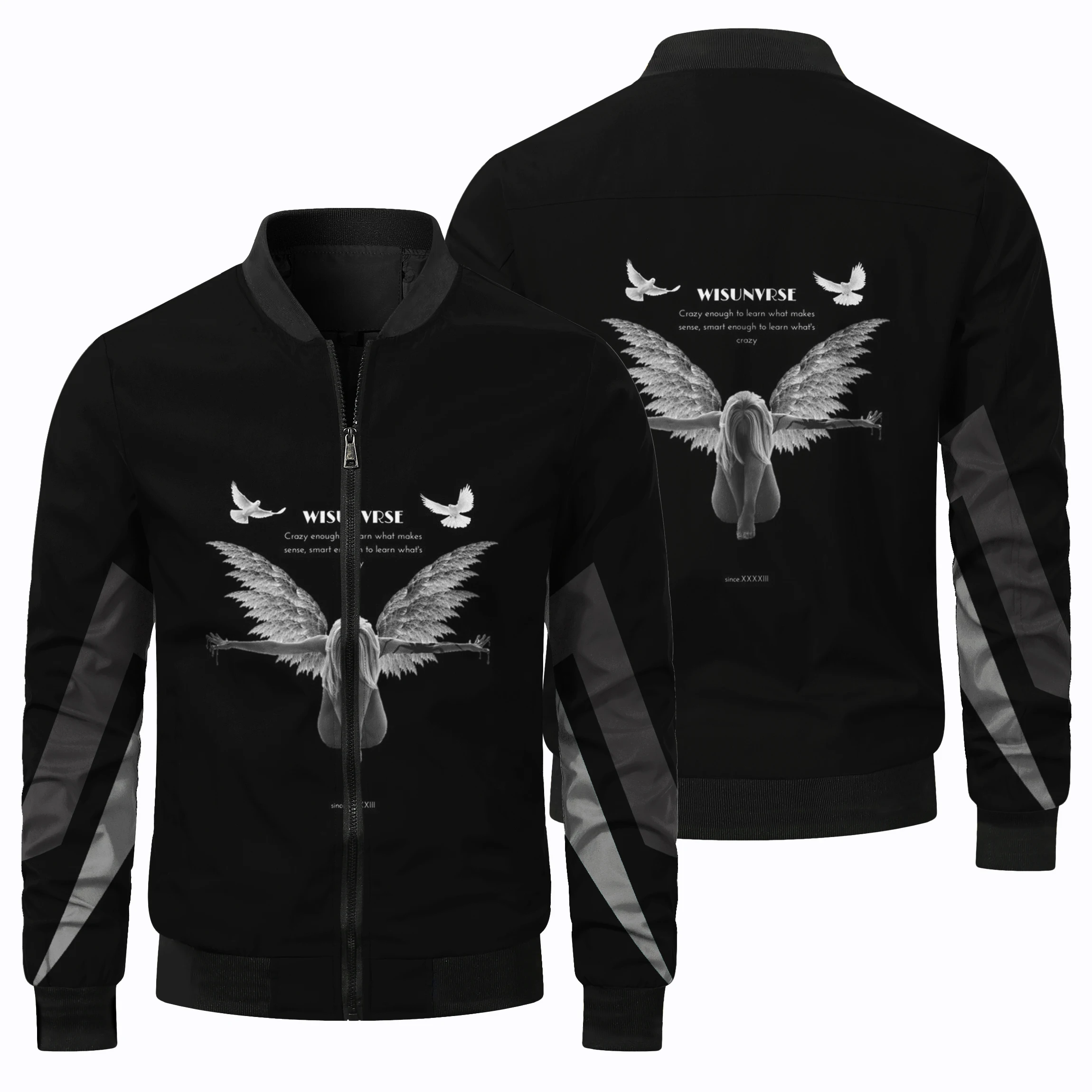 Nueva chaqueta de béisbol deportiva para exteriores para hombre, ropa de abrigo de moda informal con estampado de arte abstracto en 3D, chaqueta de vuelo para hombre