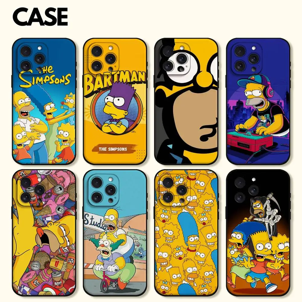 Simpsons Black Silicone Phone Case