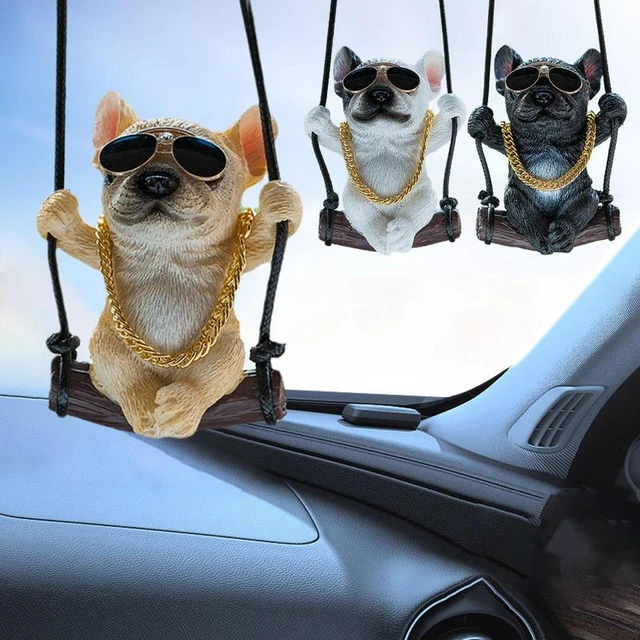 Schwingender Hund Lustiger Autospiegel-Anhänger, Französische