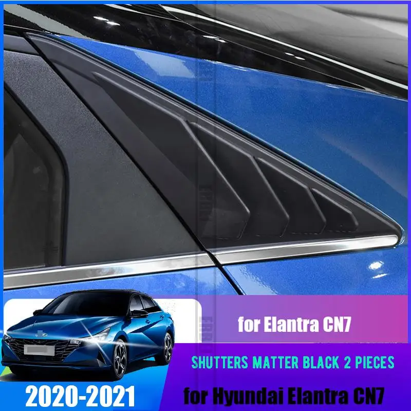 

for CN7 Hyundai Elantra Avante 20 21 rear triangular shutters ABS modified special side window shark fin air outlet stickers
