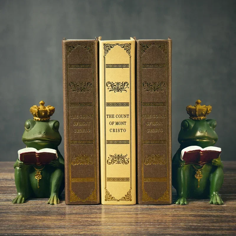 Oubei 창의적인 절묘한 동물 모델 북엔드, 홈 모델 룸 송진 장식, 공부 사무실 책 스탠딩 장식 공예