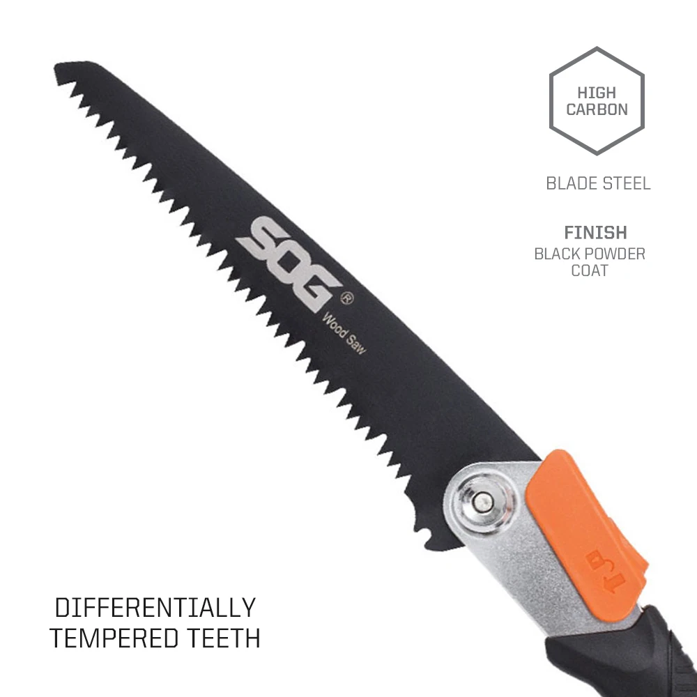 SOG Woodsaw Folding Saw Portable Hand Tools Pocket Saw Woodworking with Detachable Blade Compact Outdoor Camping Equipment F11BN 3