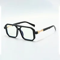 Lunettes anti-bleu à monture légère pour femmes et hommes, lunettes optiques noires transparentes, lunettes carrées bloquant les lunettes 2
