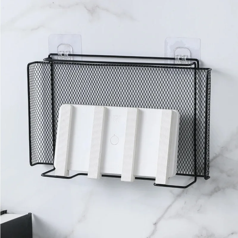 Self-adhesive Shelf Wall-mounted No-drill Storage Box Dish Drying Rack Kitchen Spice Wall Router Rack TV Set-top Box kitchen storage rack dish drying rack spice rack kitchen organizer spice storage shelf kitchen organizer rack wall mounted hook rack