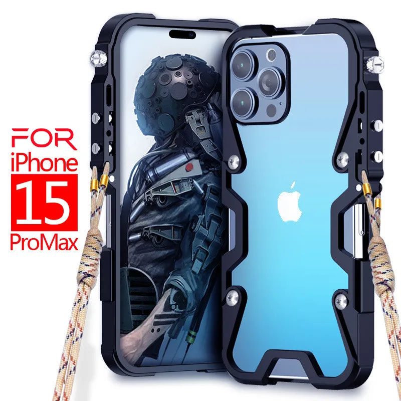 

Бронированный противоударный чехол с металлической рамкой для iphone 15 Pro Max 14 13 12 Pro Max, алюминиевые чехлы-бамперы, сверхпрочные защитные чехлы s