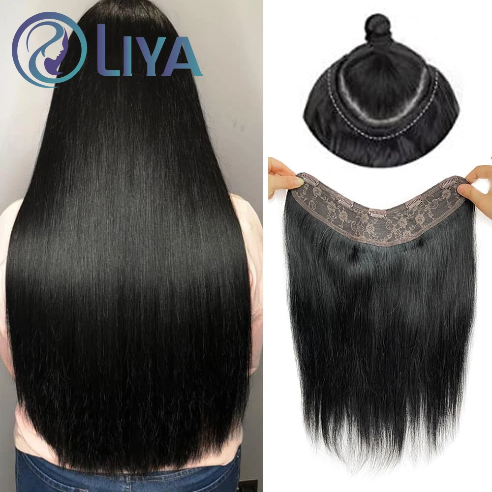 One Piece Straight Clip In Human Hair Extensions 100% Real Human Hair 5 Clips 3/4 Full Head Raw Indian Hair Extensions For Women