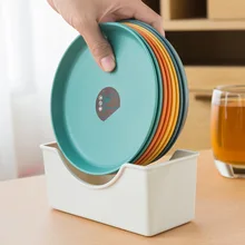 8Pcs Eco-Friendly Biodegradable Unbreakable Dinner Plates Set Wheat Straw Restaurant Specialty Saucer Plastic For Picnic Dishes