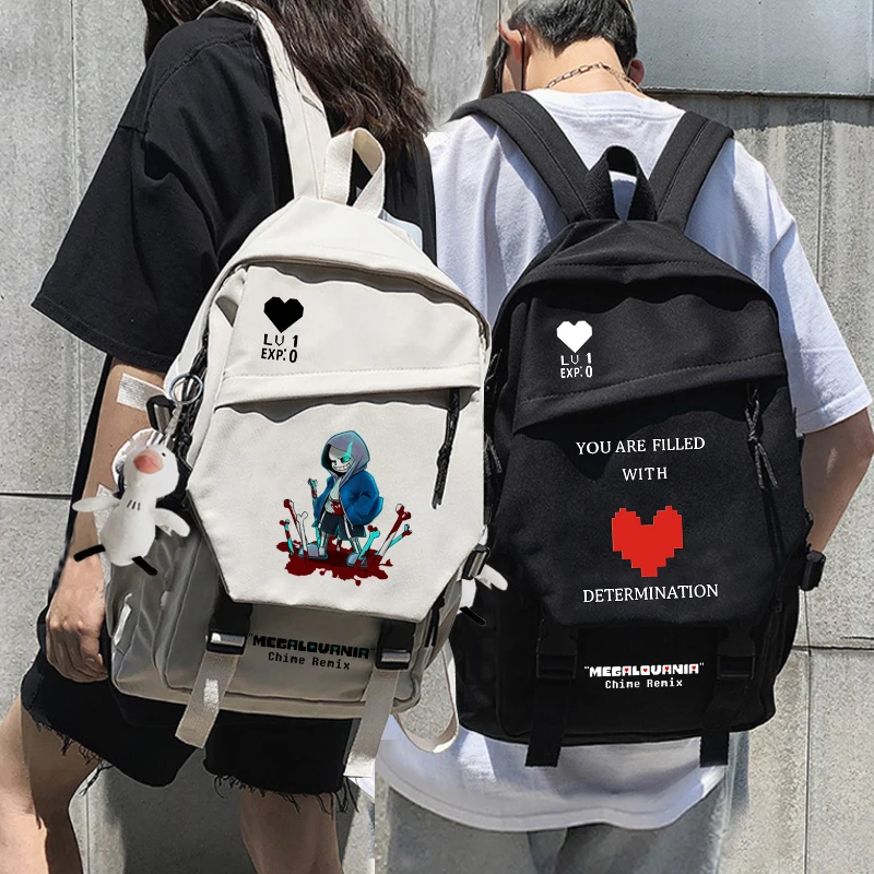 

Undertale Sans Nylon Backpack Travel Bags Laptop Backpacks School Bags Rucksack Unisex Cosplay Prop