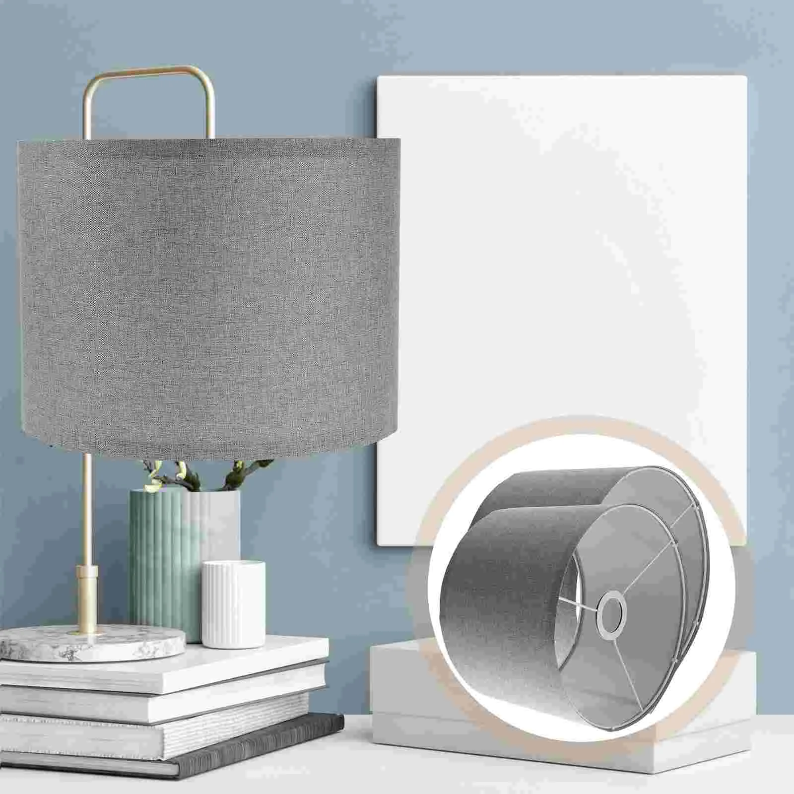 

2 Pcs Linen Fabric Outdoor Decor Retro Decor Shade Replacement Shades Round Accessory Miss Cloth Lampshade for Bedside