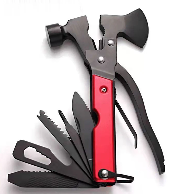 Multi-function Axe Tool Hammer/Sixteen In One Folding Multi-function Axe Hammer Emergency Tool Outdoor Camping Multi-tool_voghion.com