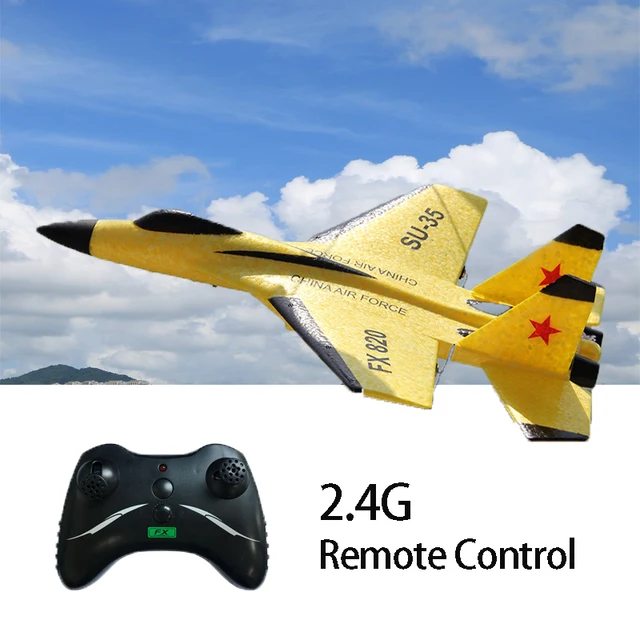 RC Plane SU35 2.4G With LED Lights Aircraft Remote Control Flying Model Glider Airplane FX622 EPP Foam Toys For Children Gifts 4