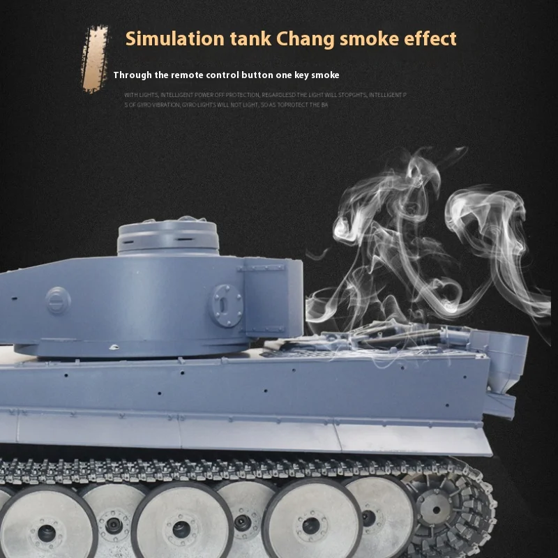 2.4g Remote Control Tank Camouflage Tiger Heavy Remote Control Tank  Emission Sound Mimicking The Real Model Boy Birthday Gift 4