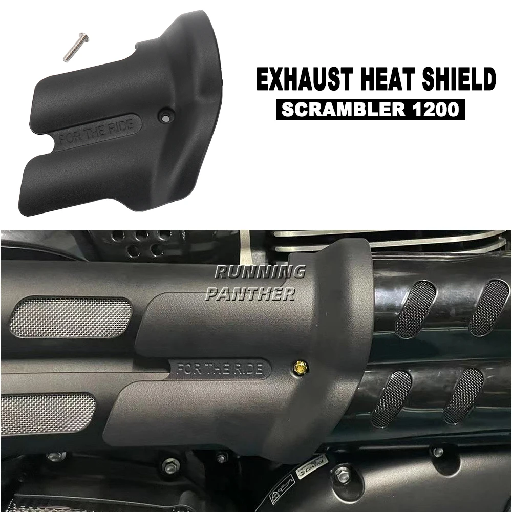 

New Motorcycle Accessories Exhaust Pipe Black Protector Heat Shield Cover Guard Anti-scalding Cover For SCRAMBLER Scrambler 1200