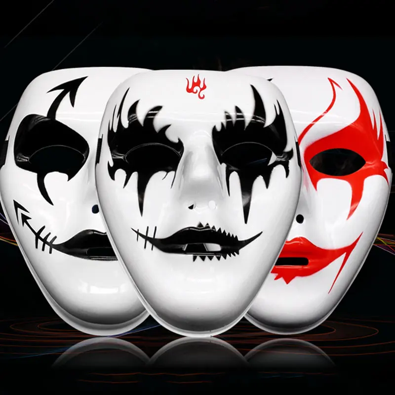 1pcs Full Face Mask Hand-painted Halloween Masquerade Scary Party