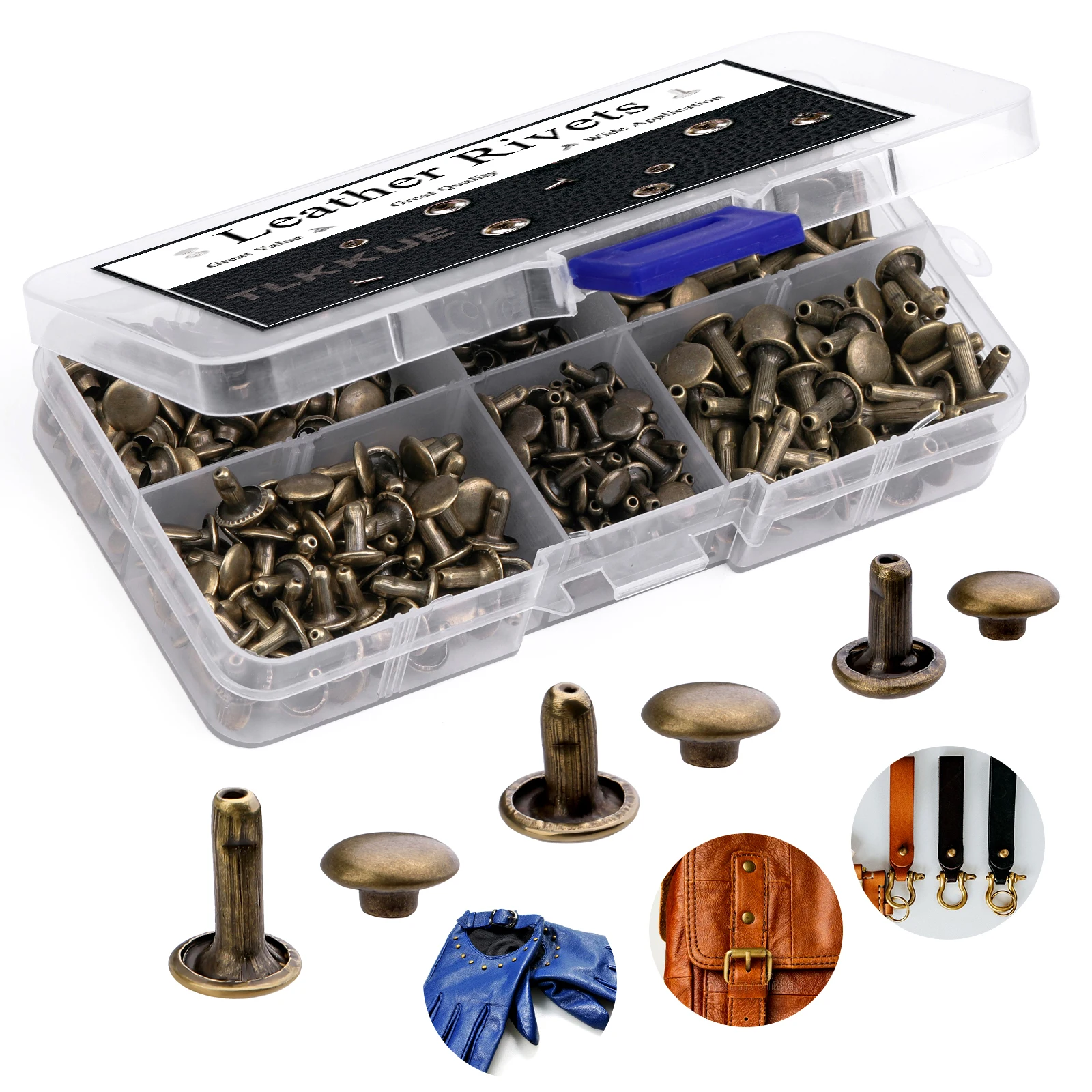 480 Sets Leather Rivet Kits 4 Colors 3 Sizes Leather Rivets And Snaps