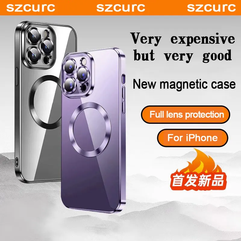 Per Iphone 15 Pro Max Case Magnetic Leakage Standard Nuovo Iphone14 Con Pellicola Per Lenti 14Plus Custodia Advanced Sense 13Pro All-Pack