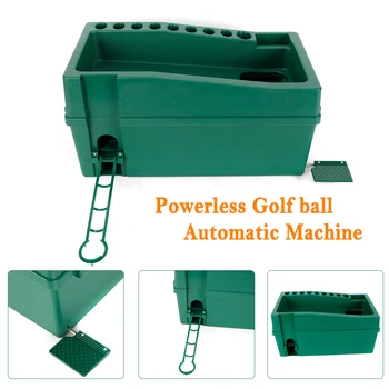 Golf Automatic Serve Machine W/ Cue Holder Green Golf Ball Dispenser Machine  Golf Ball Pitching Club Organizer Tool 6