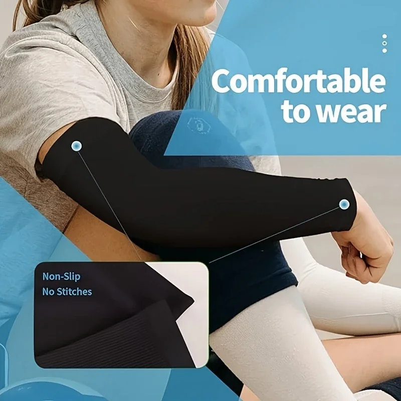 Ice Silk Sports Arm Sleeves for Outdoor Cycling Running Fitness UV Protection Breathable Sunshade Cooling Summer Arm Covers