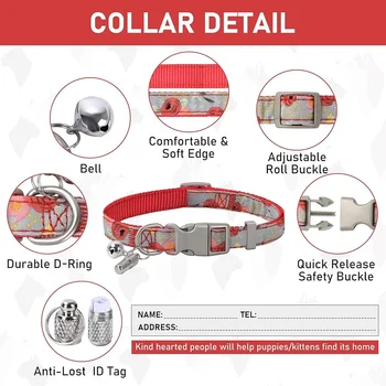 Adjustable Small Dog Harness Collar Leash Set No Pull Soft Mesh Step In Reflective Vest with ID Tag 5