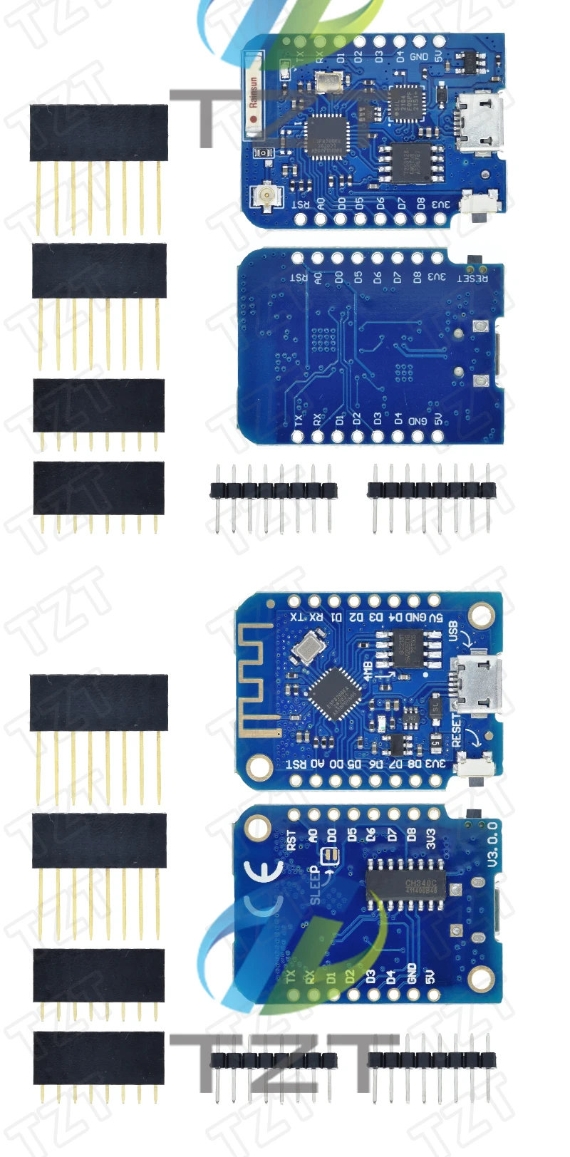 WeMos D1 Mini Pro V3.0 NodeMcu 4 MB/16 MB Bytes Lua WIFI Internet of Things Entwicklungsboard basierend auf ESP8266 CH340G Nodemcu V2 – Detail 20