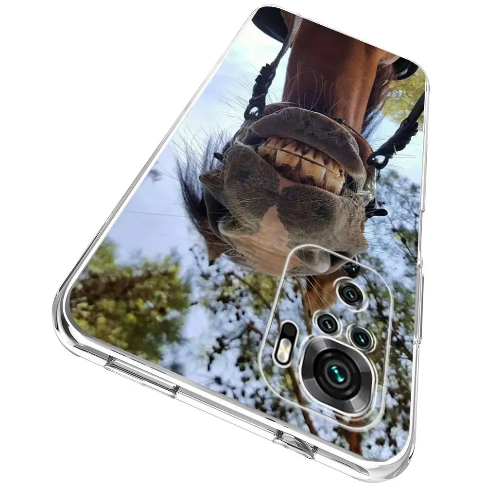 Clear Soft TPU Horse Design Phone Case