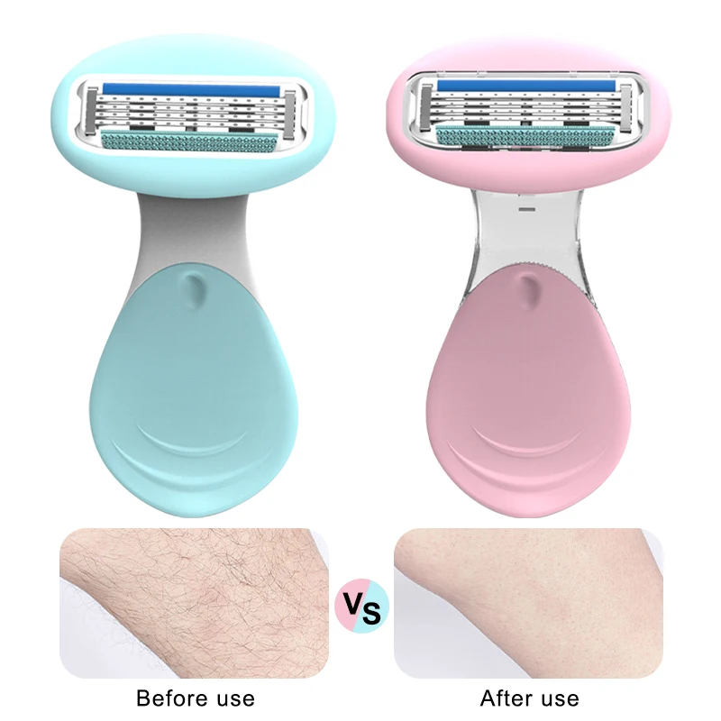 

Safety Razor for Women Face Arm Leg Hair Machine for Shaving Shaver 4 Layers Razor Blades Barber Shaving Razor Makeup Tool