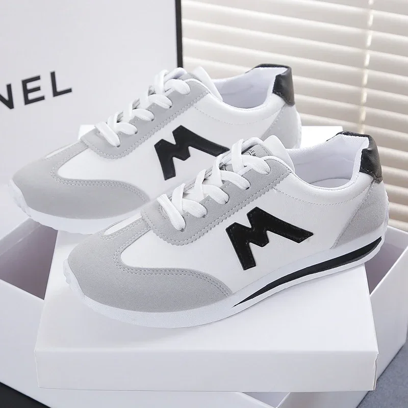 Women Designer Sneakers Round Head Deep Mouth Light Sneakers Versatile Breathable Cross Lace Casual Zapatos De Mujer