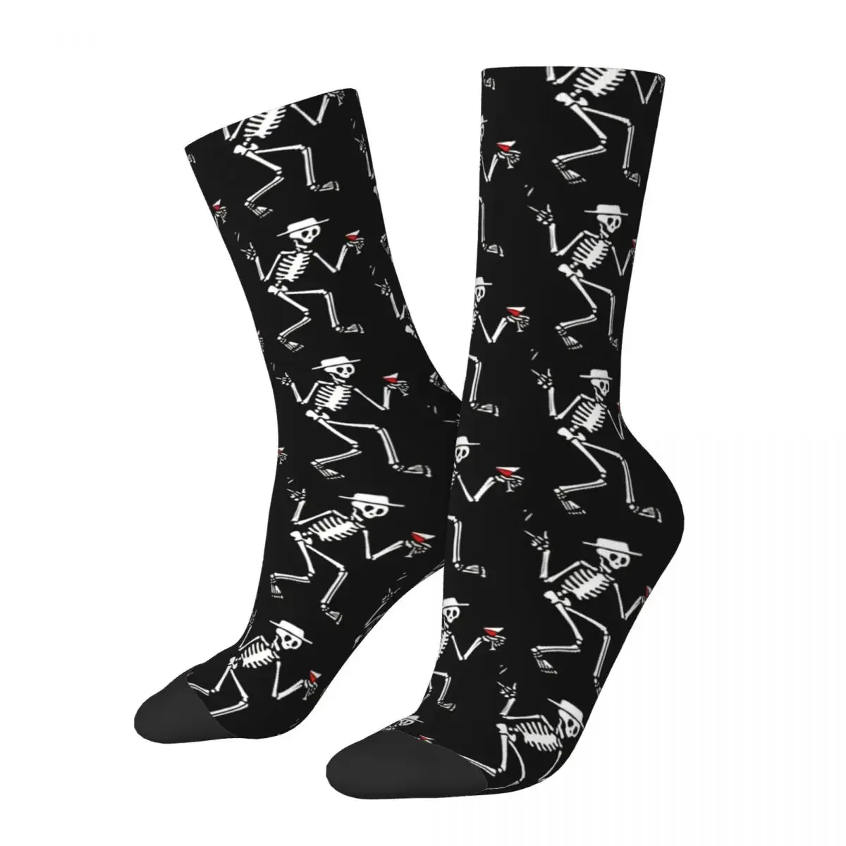 

Happy Men's Socks PUNK ROCK SOCIAL NGIWUT BAND Vintage Harajuku Skull Hip Hop Casual Crew Crazy Sock Gift Pattern Printed