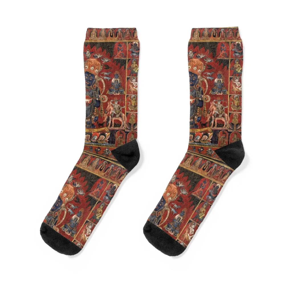 

Mandala 153 Mahakala Buddhist Protector Panjarnata Lord of the Pavilion Socks Novelties essential winter Ladies Socks Men's