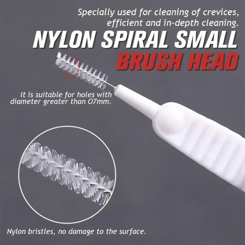 10/50/100/200PCS Shower Cleaning Brush Bathroom Micro Nylon Brush Nozzle Anti-blocking Cleaning Tools Bathroom Accessories 5