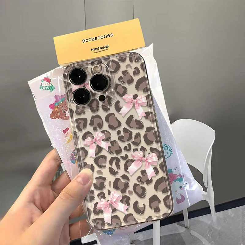 Leopard Bow Shockproof Phone Case with Ultra Plus Protection