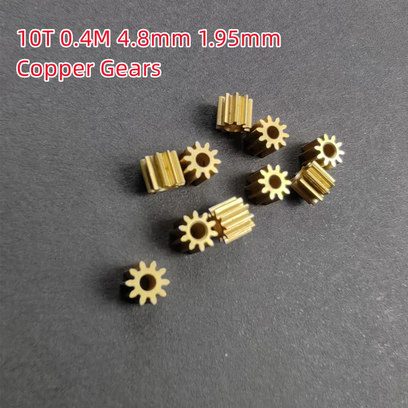 

10pcs/bag 10T 0.4M 102A Small Motor Gears Metal Copper Gear Motor Pinion For R/C Drone Quadcopter Helicopter Spare Parts