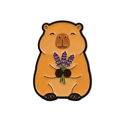 Adorable Capybara Enamel Pin - Whimsical Animal Lapel Badge for Backpacks, Clothing, and Fashion Accessories (10)