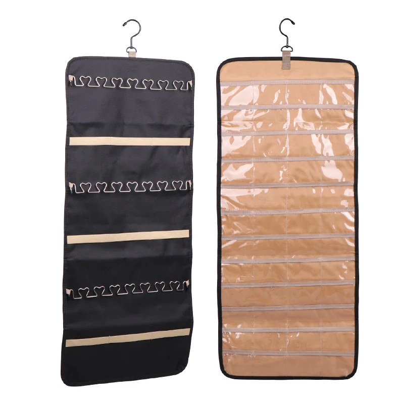

Sunglasses Storage Hanging Bag - Double-Sided Felt Slot Sunglasses Organiser Eyeglasses Display With Sturdy Cord