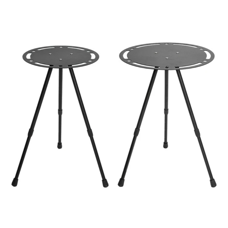 

Outdoor Aluminum Alloy Table Folding Round Table Adjustable Height Small Folding Camping Table for PICNIC Camp Travel