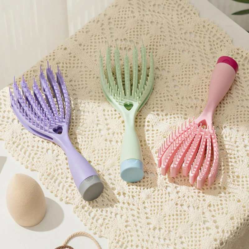 Hair Comb Detangling Brush Scalp Massage Hair Brush Detangler Brush For Women Wet Dry Hollow Out Massage Combs Hair Brush